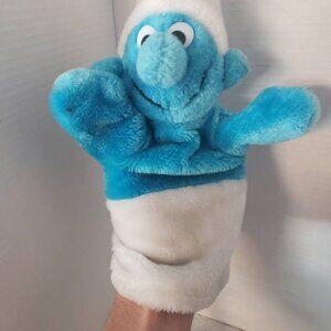 vintage fun 1981 SMURF hand puppet plush doll